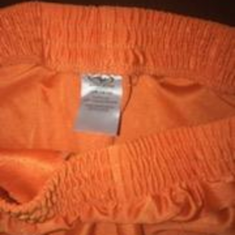 Orange Elastic Waistband Shorts